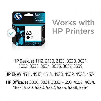 HP 63 Original Ink Black Cartridge